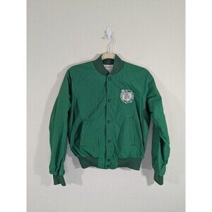 Vintage Boston Celtics Chalk Line Satin Jacket Size 18/20 Women Sz. S